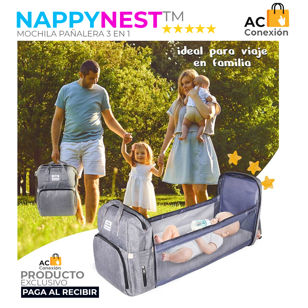 MOCHILA MULTIFUNCIONAL 3 EN 1 PARA BEBÉS NAPPYNEST™ ⭐️⭐️⭐️⭐️⭐️